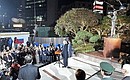Unveiling of a monument to Russian poet Alexander Pushkin in Seoul.