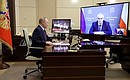 В ходе встречи с Главой Республики Крым Сергеем Аксёновым (в режиме видеоконференции).