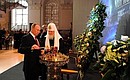 С Патриархом Московским и всея Руси Кириллом во время осмотра выставки-форума «Православная Русь».