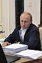 На совещании по подготовке программы «Прямая линия с Владимиром Путиным».