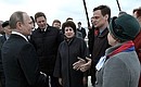 Meeting with members of the public in Sevastopol.