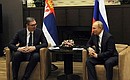 Переговоры с Президентом Сербии Александром Вучичем.