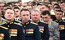 Meeting with graduates of higher military schools. Photo: RIA Novosti