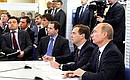 В ходе видеоконференции с региональными избирательными штабами партии «Единая Россия».