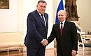 With President of Republika Srpska Milorad Dodik. Photo: Alexei Filippov, RIA Novosti