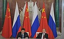 Vladimir Putin and Xi Jinping made press statements following the talks.