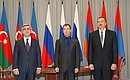 C Президентом Азербайджана Ильхамом Алиевым (справа) и Президентом Армении Сержем Саргсяном.