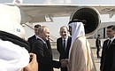 Vladimir Putin arrives in the United Arab Emirates on a working visit. Photo: Andrey Gordeyev, Vedomosti