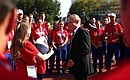 С российскими атлетами в Деревне спортсменов Вторых Европейских игр. Фото ТАСС