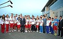 With members of the Russian national Universiade team.