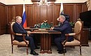 Meeting with Roscosmos General Director Yury Borisov.