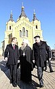 With Metropolitan Nikolai of Nizhny Novgorod and Arzamas and Nizhny Novgorod Region Governor Valery Shantsev.