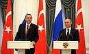 Заявления для прессы по итогам встречи с Премьер-министром Турции Реджепом Тайипом Эрдоганом.