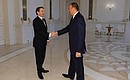 С Президентом Азербайджана Ильхамом Алиевым. Фото пресс-службы Президента Азербайджана