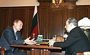Встреча с президентом Российского союза промышленников и предпринимателей Аркадием Вольским.