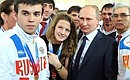 Встреча с российскими спортсменами – победителями II Всемирных игр боевых искусств.