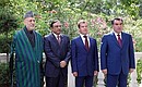 With President of Afghanistan Hamid Karzai, President of Pakistan Asif Ali Zardari, and President of Tajikistan Emomali Rahmon.