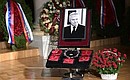 Memorial service for Vyacheslav Lebedev. Photo: Alexei Nikolskiy, RIA Novosti