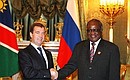С Президентом Намибии Хификепунье Похамбой.