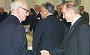 President Putin with Dr Ludwig Adamovich, the President of the Austrian Constitutional Court, during a meeting of the presidents of the constitutional courts of European and CIS countries.
