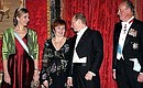 At a reception given in honour of Russian President and his spouse. With King of Spain Juan Carlos I and Infanta Cristina.