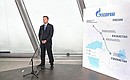 Gazprom CEO Alexei Miller delivered a report via videoconference on the project implementation. Press service of Gazprom