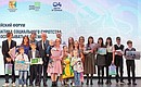 Maria Lvova-Belova took part in the Nationwide Forum on Prevention of Child Abandonment.