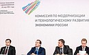 Meeting of the Commission for Modernisation and Technological Development of Russia’s Economy. First Deputy Chief of Staff of the Presidential Executive Office Vladislav Surkov (left), Deputy Prime Minister and Government Chief of Staff Vyacheslav Volodin, First Deputy Prime Minister Igor Shuvalov.