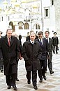 С Премьер-министром Канады Жаном Кретьеном во время прогулки по Кремлю.