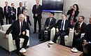Перед началом пленарного заседания XI Восточного экономического форума.