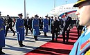 Arriving in Belgrade. With President of the Republic of Serbia Aleksandar Vucic.