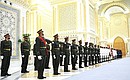 Official welcoming ceremony for Vladimir Putin hosted by President of the United Arab Emirates Sheikh Mohammed bin Zayed Al Nahyan. Photo: Alexei Nikolskiy, RIA Novosti
