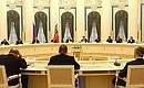 President Putin meeting with executives of the Russian aerospace industry.
