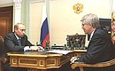 Рабочая встреча с Председателем Центрального банка России Сергеем Игнатьевым.