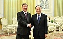 Chief of Staff of the Presidential Executive Office Sergei Ivanov met with Head of the Central Commission for Discipline Inspection of the Communist Party of China Wang Qishan.
