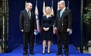 With Prime Minister of Israel Benjamin Netanyahu and his spouse Sara Netanyahu.
