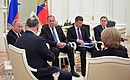 На переговорах с Президентом Молдовы Игорем Додоном.