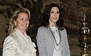 With Crown Princess Mary of Denmark.