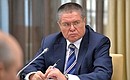 Economic Development Minister Alexei Ulyukayev at a meeting with Government members.