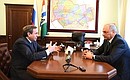 Встреча заместителя Руководителя Администрации Президента Магомедсалама Магомедова с губернатором Новосибирской области Владимиром Городецким.