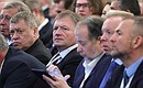 На пленарном заседании съезда Российского союза промышленников и предпринимателей.