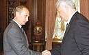 С Председателем Госсовета Дагестана Магомедали Магомедовым.