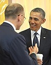 Before the start of the second working session of G20. President of the United States Barack Obama and Prime Minister of Italy Enrico Letta.