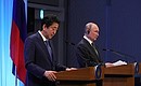 Press statements following talks with Prime Minister of Japan Shinzo Abe.