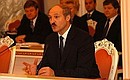 Belarusian President Alexander Lukashenko at a meeting of the Supreme State Council of Russia and Belarus.