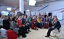 Meeting with the winners and finalists of different projects of the ”Russia – Land of Opportunity“ forum.