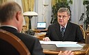 At a meeting with Prosecutor General Yury Chaika.
