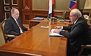 With acting head of the Republic of Khakassia Viktor Zimin.