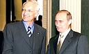 President Putin with Bavarian Minister-President and leader of the Christian Social Union Edmund Stoiber.