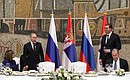 На официальном приёме от имени Президента Республики Сербии Александра Вучича в честь Президента России Владимира Путина.
